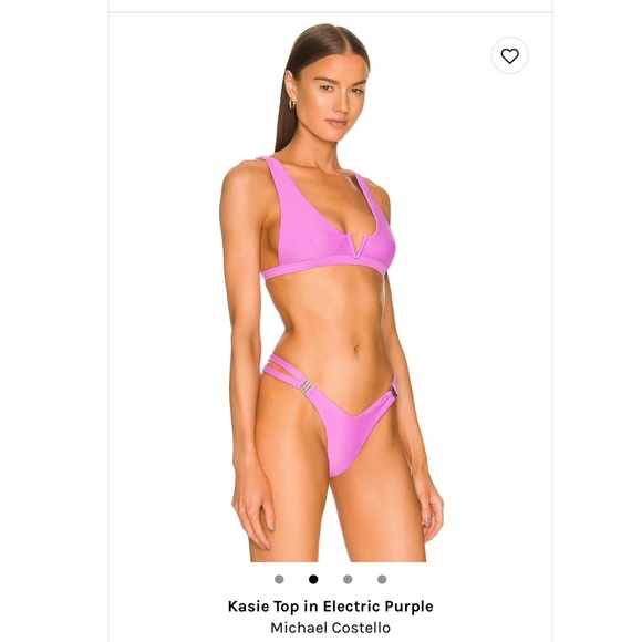 NEW WITH TAGS Revolve Michael Costello Kasie Purple Bikini Set - Picture 3 of 11